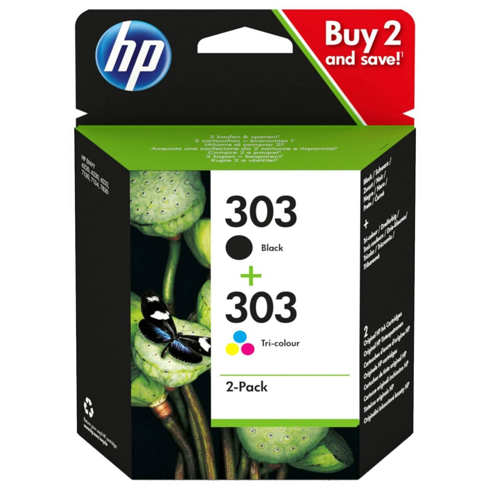 Original HP 303 Ink Cartridge Multipack (3YM92AE)