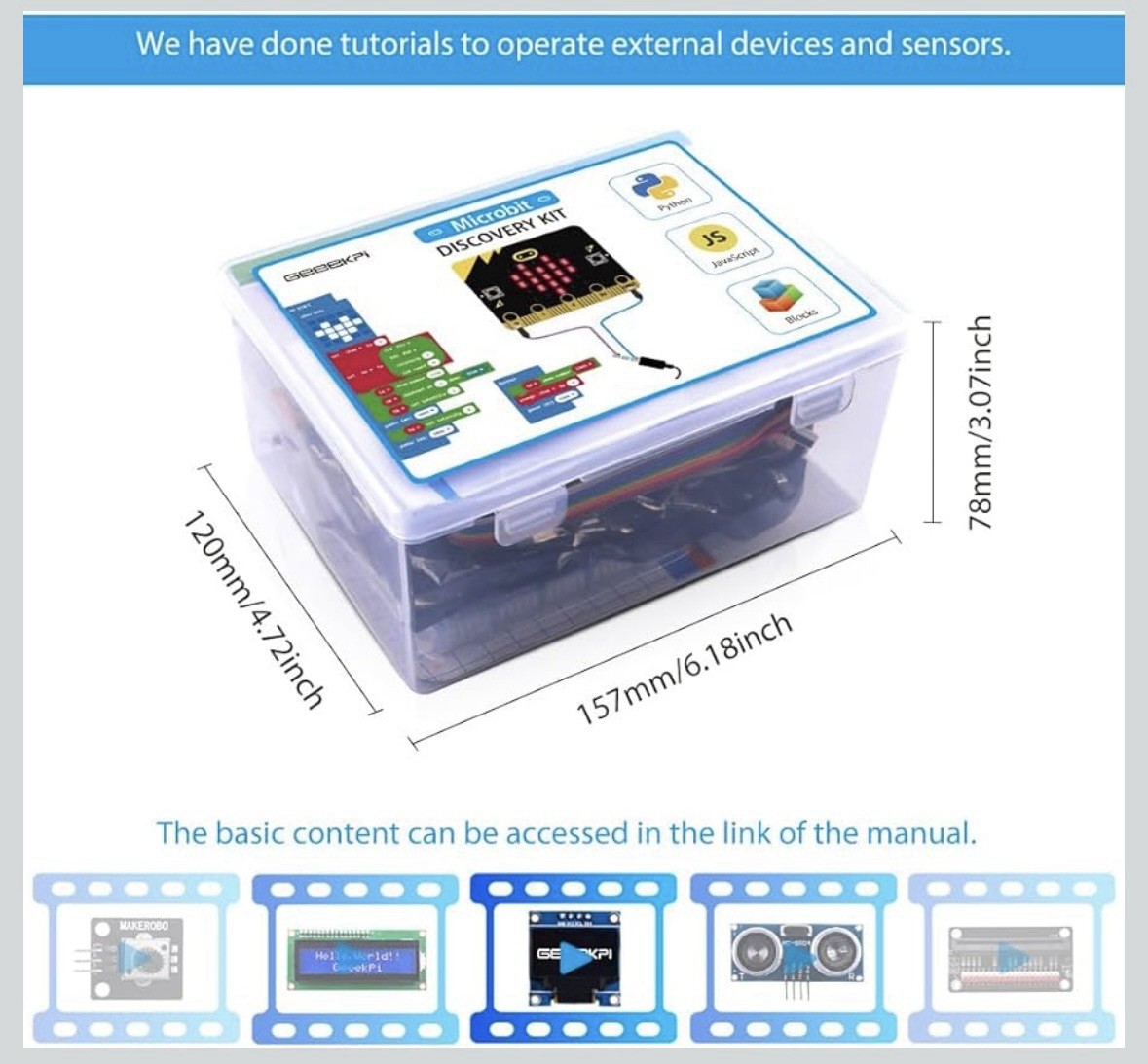 micro:bit v2 mainboard beginner learning kit microbit... Electronics Learning Kit For Beginners GeeekPi Basic Starter Kit For ...