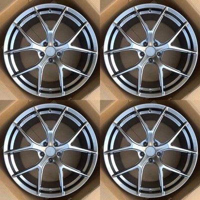 18X8.0 FI-R EVO Style Hyper Black Wheels 5X114.3 ET35 CB73.1