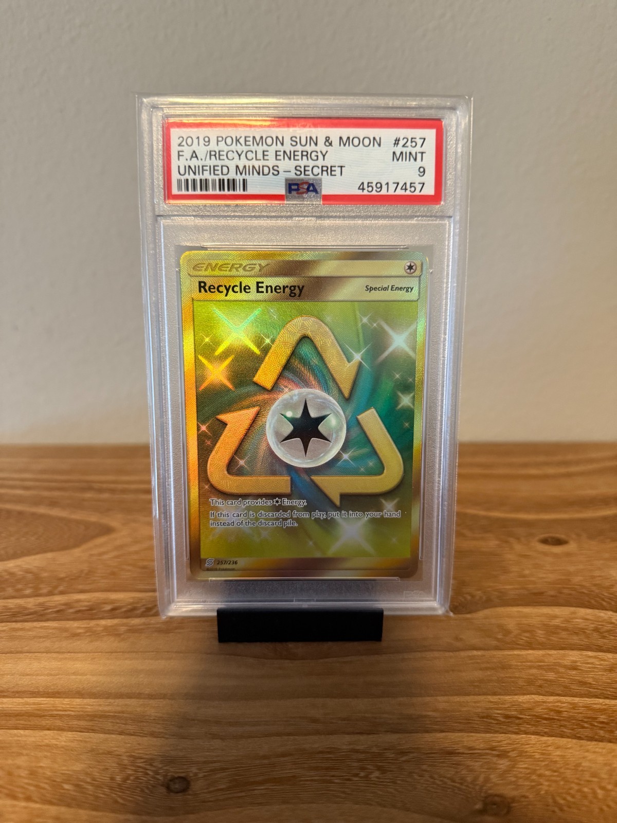 Pokemon Recycle Energy #257 2019 Sun & Moon Unified Minds PSA 9