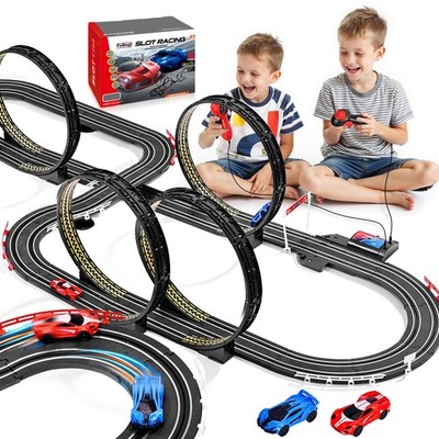 Slot Car Race Track Set for Kids Ages 6-12 Boys & Girls, Dual Racing Game 2 High
