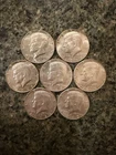 1960s Kennedy Half Dollars 40 percent Silver, lot of 7 coins