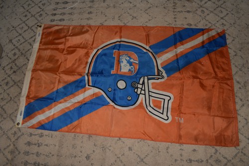 Denver Broncos VINTAGE CLASSIC D ORANGE 33X60" & BLUE FLAGS 33X54" (HLZ5)