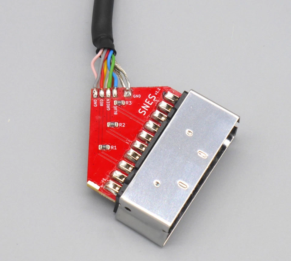 Professionelles RGB-SCART-Kabel für SNES. Sync on Luma. High-quality SNES cable