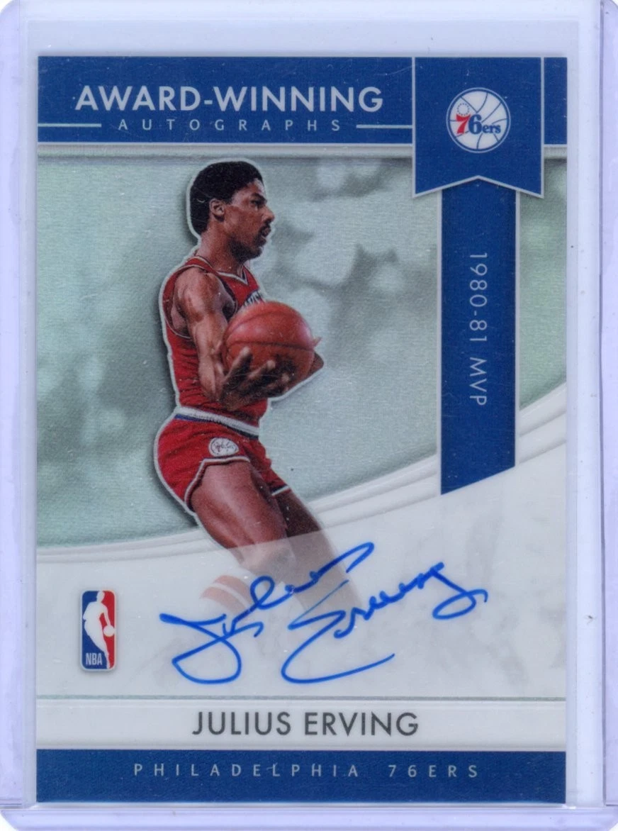 Panini Julius Erving Basketball Autographed Sports Trading