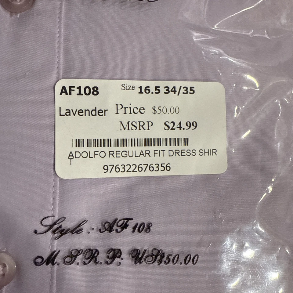 Camisa de vestir Adolfo de corte regular para hombre Foto 3 de 4