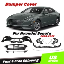 Front Bumper Cover Fascia & Grille Assembly Kit For 2020-2022 Hyundai Sonata