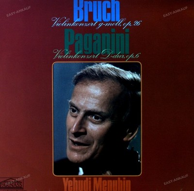 Bruch, Paganini, Menuhin - Violinkonzert G-Moll, Op. 26 / D-Dur, Op. 6 LP .*