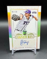 2015 National Treasures BRANDON FINNEGAN Gold SSP 01/10 Auto TCU