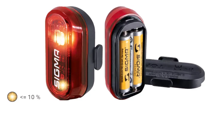 SIGMA CURVE BATTERIE RÜCKLICHT STVZO | LED FAHRRAD LICHT HINTERRAD LAMPE LEUCHTE - Bild 3 von 4