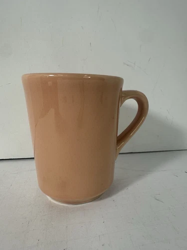 HLC Homer Laughlin USA apricot peach Denver Mug Vintage