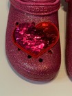 CROCS CLASSIC LINED Valentines Day | REDISH SEQUIN GLITTER HEART CLOG | Size 13M — photo 5