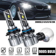 9005 HB3 LED Headlight High/Low Beam Replace Bulbs Kit Car Canbus Error Free