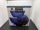 (223)Crown Corning Pyrex Sculptured Cobalt Blue 6 Piece Serving Bowl Set w/ Lids
