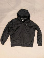 Nike Windbreaker Jacket Black Full Zip Hooded Vented Lightweight Men  s LARGE