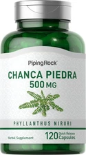 Chanca Piedra Capsules | 500mg | 120 Count | Non-GMO Supplement | by Piping Rock