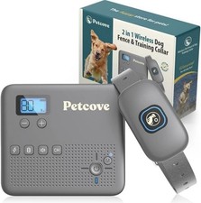 PetCove 2.4GHz Non-GPS Wireless Dog Fence Remote Training Collar Open Box