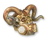 SchäDel Totenkopf Aus Kunstharz Steampunk Replikat Retro Design Dekoration