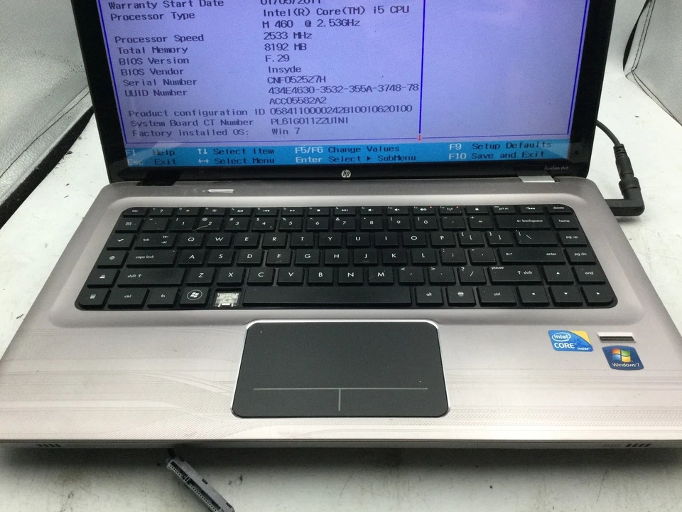 HP PAVILION DV6 - BOOTS TO BIOS - INTEL CORE I5 - 8GB RAM - 16" -READ DESCRIP-BB - Image 3 of 4