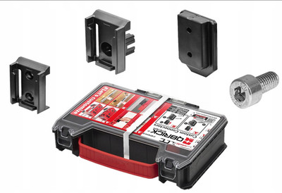 QBRICK SYSTEM CUSTOM Verbinder Set 1 | 24 Verbinder, M8×16, Rot Ultra HD