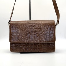 Borsa tracolla Fendi vintage pelle stampa cocco marrone