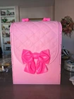 1998 VINTAGE Barbie Bed & Bath Playset House  Fold Up Pink Case Purse Doll Set