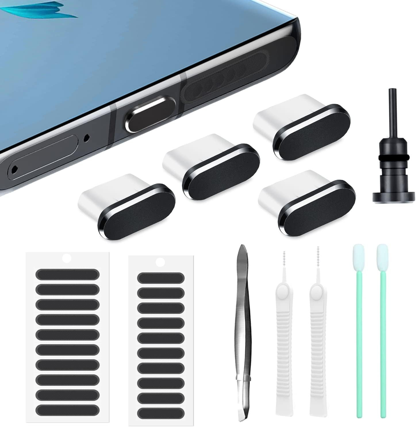 USB C Dust Plug Dust Cover for Phone USB Type C Charging Port Speaker Anti Dust