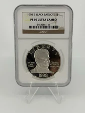 1998 S Black Patriots S$1 Silver NGC PF69 Ultra Cameo Crispus Attucks