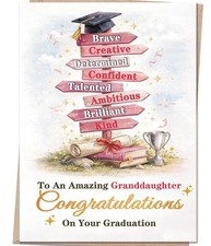 Graduation Card for Granddaughter, Congrats Grad Granddaughter Gifts Card for H