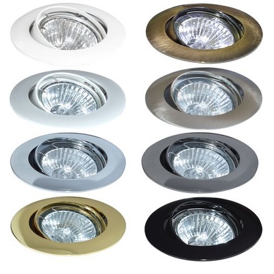 Einbaustrahler Downlight schwenkbar 75mm max. 50W für GU10 + GU5,3 Leuchtmittel