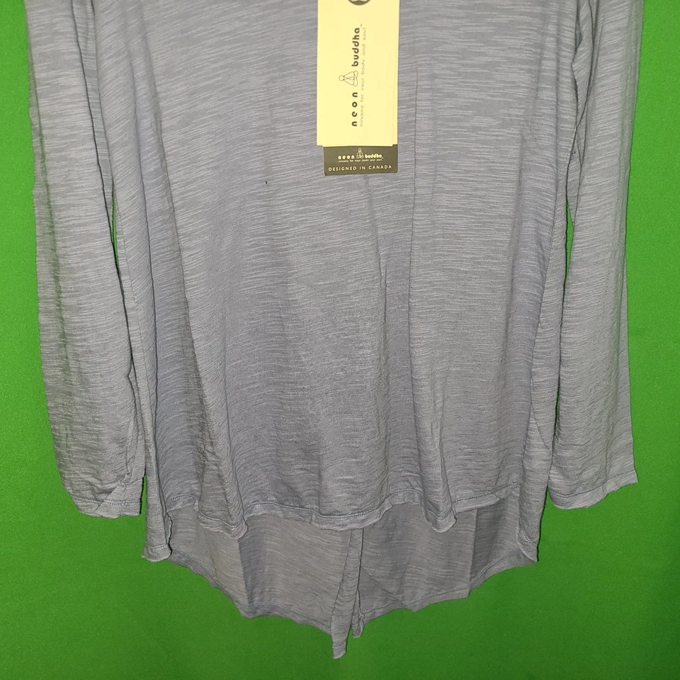 2122) Новый с Ярлыками NEON BUDDHA средний хлопок вязаная футболка синий пуловер туника верхний новый  - Изображение 4 из 4