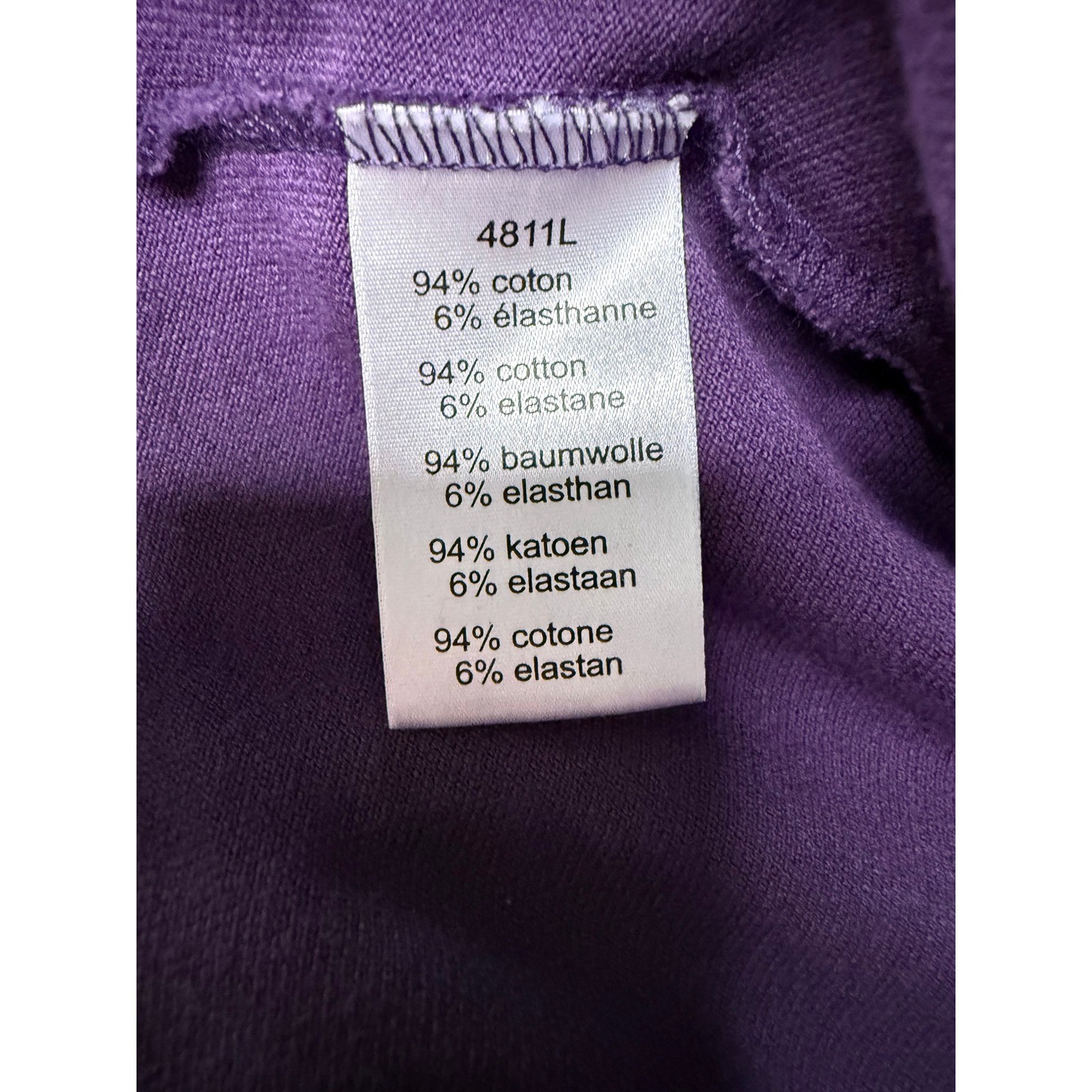 Lacoste Purple Cotton Pique 3/4 Sleeve Polo Dress Size 34 thumbnail 7