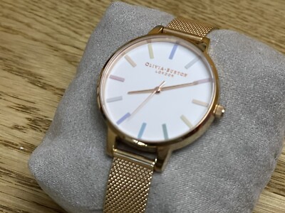 OLIVIA BURTON RAINBOW OB16RB24 White Ladies Brand Watch New UK