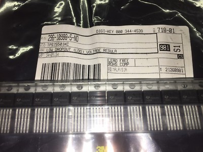 (4 PIECE LOT) TPS75501KC TEXAS INSTRUMENTS IC REG LINEAR POS ADJ 5A ...