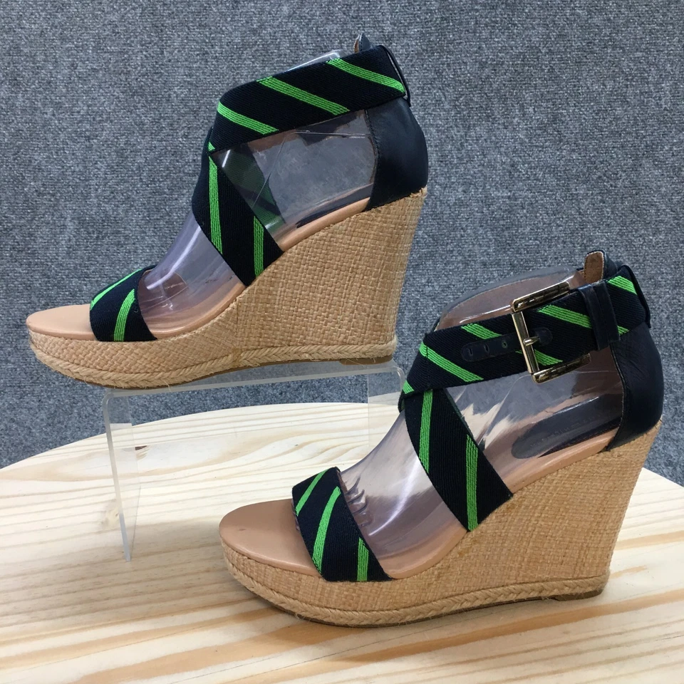 Женские кожаные босоножки Tommy Hilfiger на каблуках 8,5 M Dalishay с ремешками сине-зеленые - Изображение 2 из 4