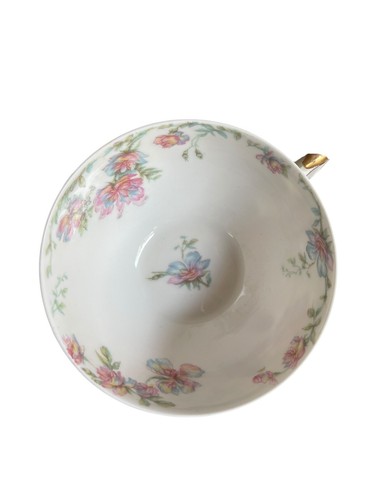 Antike Haviland & Co. Limoges France Teetasse & Untertasse rosa & blaue Azalee sehr guter Zustand - Bild 3 von 17