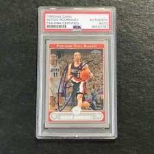 2006-07 Topps Chrome #199 SERGIO RODRIGUEZ Signed Card AUTO PSA Slabbed RC Trail