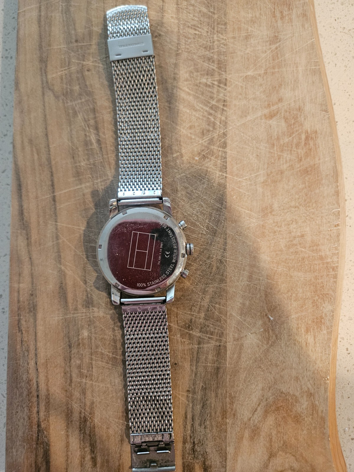 Tommy Hilfiger Swatch Lady Watch Silver Band and Face