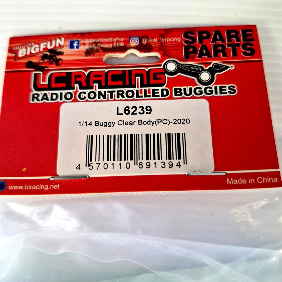 LC Racing EMB-1 Stock Body Clear 1:14 L6239 - Image 2 of 4