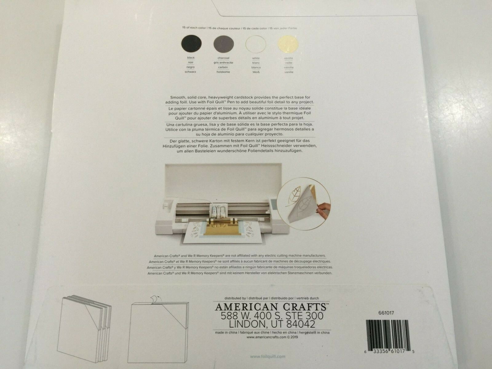 We R Memory Keepers Foil Quill Cardstock 12"X12" 60 Pkg Neutrals Smooth New eBay