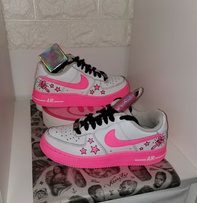 Nike Air Force 1 Custom Jeffree Star Insp Trainers Sneakers Pink Neon | eBay