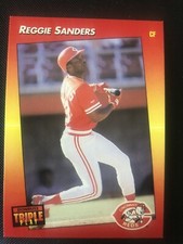 1992 LEAF DONRUSS TRIPLE PLAY #109 REGGIE SANDERS CINCINNATI REDS