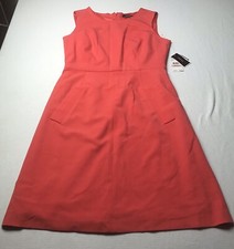 Nine West Women’s Dress Size 2  Pink Sleeveless w/ Pockets It Has Stains On Back