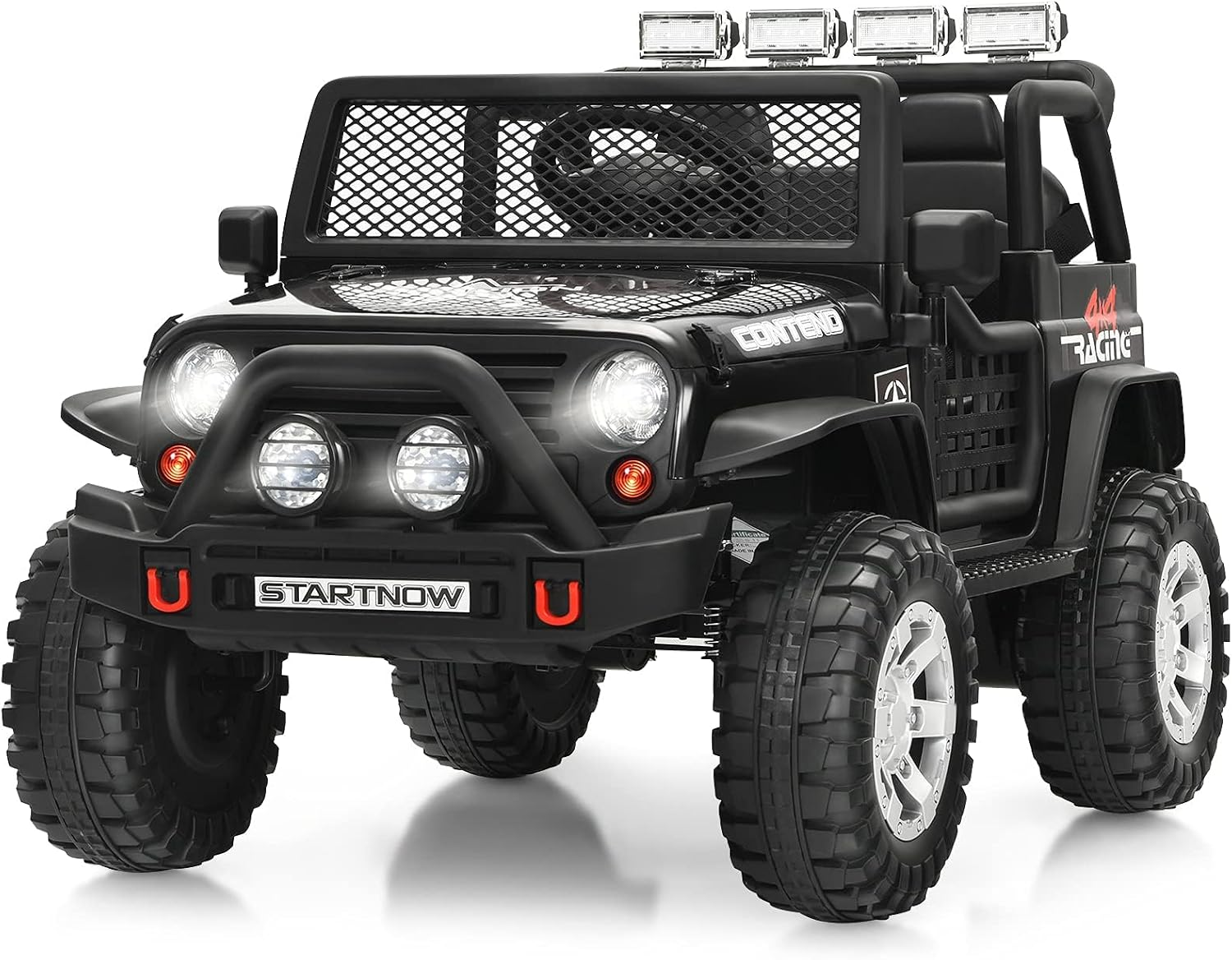 Costzon 2-Seater Ride on Truck, 12V Battery Powered Electric Vehicle W/Remote Co