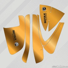 GOLD CHROME STYLE DD2 AIRBOX STICKER KIT - ROTAX - KARTING