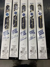 Coats & Clark Jean Zippers Brass Navy Blue 6"  7" Strong Durable Lot of 5