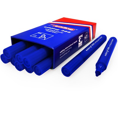 Edding 366 Mini Whiteboard Marker Pen Dry Wipe Blue Pack of  10