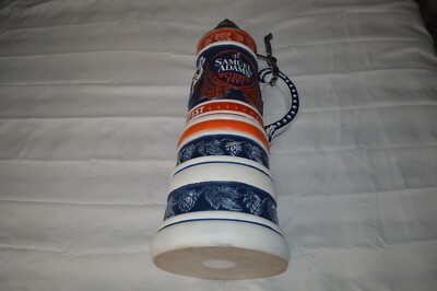 SAM ADAMS ~ OCTOBERFEST ~ BEER STEIN PROMOTIONAL DISPLAY ~ 36'' TALL ~ V.G.C.