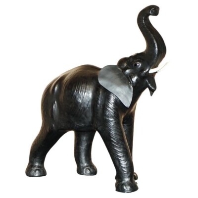 SCHÖNER HAPPY GLASAUGEN LIBERTY'S LONDON OMERSA LEDER ELEFANT SCHEMEL HOCKER