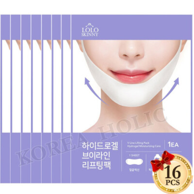 LOLO V-Line Hydrogel V Lifting Mask 16p Hydrogel Moisturizing Mask K-Beauty KOR